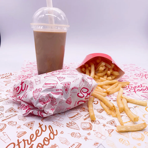 Durable Food Grade Custom Logo <b>Paper</b> Blankets Disposable <b>Packing</b> Sheets for Burger Sandwich Wrapping - Product Image 1