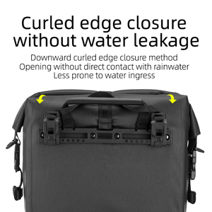 Borsa Portapacchi Impermeabile ROCKBROS 27L per Bicicletta, in Nylon 840D con Pellicola TPU, Chiusura Roll-Top per Ciclismo, Touring e Pendolarismo - Product Image 5