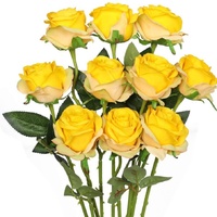 GB001 Bouquet de soie Offre Spéciale bon marché Fleurs artificielles roses rouges pour la maison Mariage Rose préservée décorative
