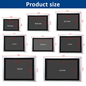 Ip65 Waterproof Embedded Wall Mount True Flat Panel Pc Android All In 1 Touch Screen Industrial Computer