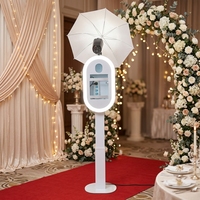 Meilleures Ventes 2025 : Kiosque à Selfie avec Anneau Lumineux LED, Support Photo Booth Portable pour iPad avec Télécommande