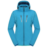 Veste Soft Shell pour femmes de haute qualité respirant résistant à l'eau manches détachables col montant tissé vente chaude pour l'automne