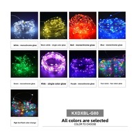 Guirlande lumineuse LED créative Stellight en plastique avec fil de cuivre, ampoule G80, culot E27, 12W, 20 LED, RGB, blanc chaud, 80mm, décorations