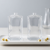 Flacon pulvérisateur de parfum ALKA de luxe 200 ml en verre transparent avec bouchon à sertir, forme carrée, impression sérigraphique, diffuseur à bâtonnets pour cosmétiques