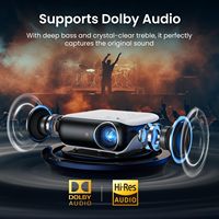 Mini projecteur portable HD 1080P de haute qualité, mise au point automatique, Wi-Fi sans fil, faible niveau sonore pour la maison, le bureau et les systèmes TV
