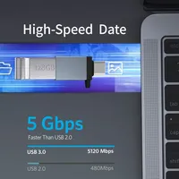 Adaptor USB C, Transfer Data Kecepatan Tinggi 5Gbps USB C Male ke USB 3.0 Female OTG Converter untuk Notebook iMac iPad air