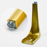 Sofa beine 7 Zoll konische Dekoration Unterstützung Hardware Gold Schwarz Messing Stahl Möbel Füße Schrank Metall Chrom Sofa beine