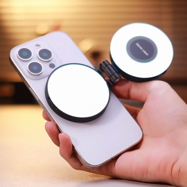 Selfie Ring Light Rechargeable Portable Clip-on Selfie Fill Light with 40 LED for Smart Phone Photography, Camera Video, Girl