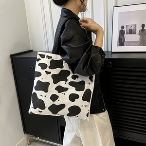 Smiley Face Canvas Tote Bag Large Capacity Shoulder Bag Vertical Square Casual Everyday Use 38x41cm - Product Image 2