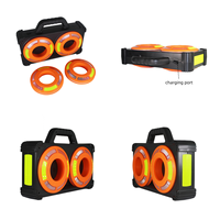 Kit de feux de signalisation séquentiels sans fil rechargeables RGB magnétiques avec étui de transport pour la sécurité routière et la construction