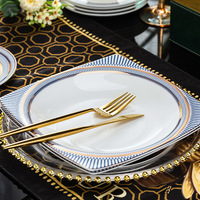 Europäisches Modernes Keramik-Besteckset Sechzig Teile Hochzeits-Weihnachtsgeschenk Multi-Goldmedaillen-Keramik-Weihnachtsbesteckset