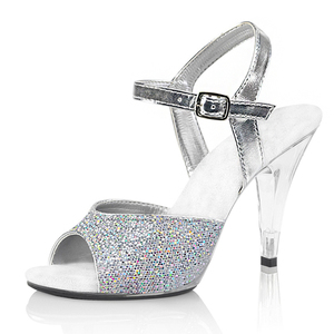 <span class=keywords><strong>Sandali</strong></span> <span class=keywords><strong>con</strong></span> <span class=keywords><strong>tacco</strong></span> alto 10 cm, stiletto, eleganti, <span class=keywords><strong>con</strong></span> glitter, da donna, <span class=keywords><strong>con</strong></span> fibbia, per occasioni speciali - Product Image 4
