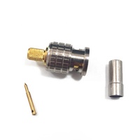 Connecteur mâle BNC coaxial RF en laiton haute Performance 75ohm avec placage à l'or pour câble RG58
