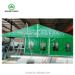 Lona de PVC verde de 850gsm de 15m de ancho con <span class=keywords><strong>ventana</strong></span> transparente de PE, Marco A, carpa de aluminio resistente para eventos al aire libre - Product Image 1