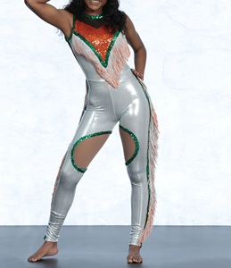 Uniforme de Majorette Personalizado OEM para Competencia, Entrenamiento, Equipo, Lentejuelas, Actuación en Escenario, Ropa de Baile para Mujer, Ropa Casual de Animadora - Product Image 6