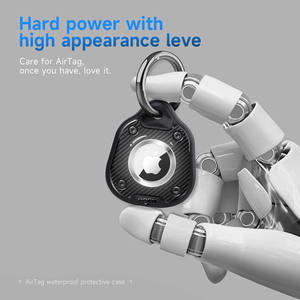 TPU menutupi seluruh tubuh Anti hilang kerah hewan peliharaan pegangan Tag udara tahan Air yang paling aman AirTag anjing kerah pemegang - Product Image 4