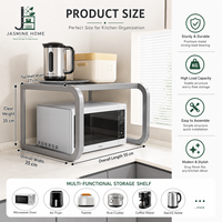Étagère de micro-ondes robuste en acier au carbone, double niveau, multifonctionnelle, support de rangement pour appareils de cuisine, pour maison et appartement