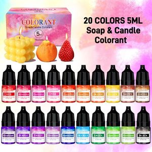 WBG 20 colores 5ml 10ml líquido Soluble DIY vela y pigmento de tinte de jabón para jabón fabricación de velas de soja cera vela pigmento de Color - Product Image 2