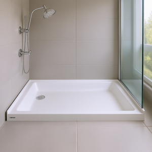 Plato de Ducha Rectangular Vevor de 60 x 32 Pulgadas, Acrílico Blanco Antideslizante con Drenaje Izquierdo para Baño - Product Image 2