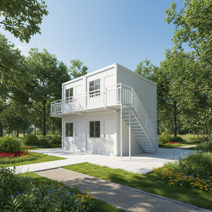 Casa Prefabbricata Pieghevole con <span class=keywords><strong>Struttura</strong></span> <span class=keywords><strong>Piramidale</strong></span> in Legno e Acciaio con Pannelli Sandwich per Ville - Product Image 1