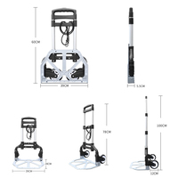Tianyu Homequip Heavy Duty Chariot pliable Chariot à main 2 roues Bagages Chariot pour outils Shopping et stockage OEM Personnalisable