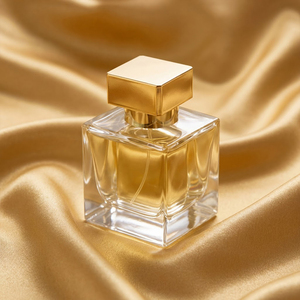 Envases de Perfume de Lujo Vacíos Personalizados de Fábrica, Botellas de Perfume Cuadradas de Vidrio de Fondo Grueso de 30 ml con Tapas de Madera - Product Image 1