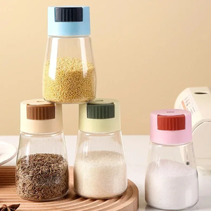 Measureable <b>Salt</b> Control <b>Salt</b> <b>Shaker</b> Kitchen Sealed Seasoning Jars Quantitative Press Seasoning Box Cumin Seasoning Bottle - Product Image 2