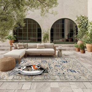 Tapis d'extérieur rectangulaire Wan Xinlong en velours cristal, motif dessin animé persan, antidérapant, résistant aux taches, lavable à l'eau, nettoyage localisé - Product Image 2