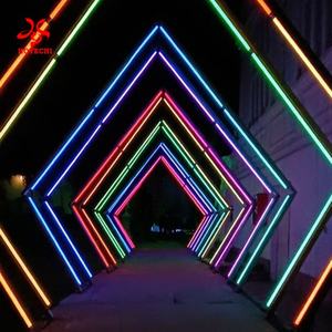 Nuovo arrivo su larga scala RGB Tunnel al Neon percorso luce puntelli per decorazioni all'aperto cerimonie Festive natale Halloween - Product Image 3