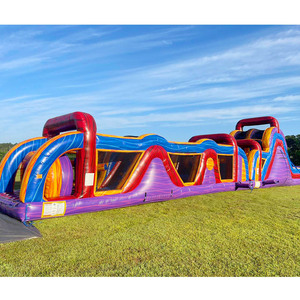 Carrera de obstáculos inflable de juegos al aire libre para adultos y niños baratos comerciales a la venta - Product Image 1
