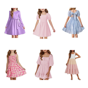 Vestidos de Verano sin Mangas para Niñas, Moda Infantil 2026, Tallas Variadas, Vestidos de Princesa sin Tirantes, Inventario Disponible - Product Image 1