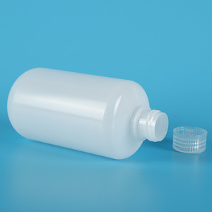 Botella de reactivo de boca estrecha de HDPE de 1000 ml, frasco de plástico para almacenamiento de muestras de laboratorio - Product Image 3
