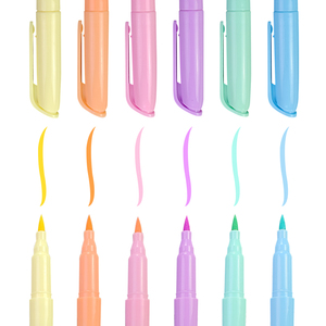 Textmark – stylo-surligneur <span class=keywords><strong>Pastel</strong></span> à pointe Fine en <span class=keywords><strong>feutre</strong></span>, pas de saignement pour le texte, stylo Fluorescent, Logo de papeterie, personnalisé - Product Image 3
