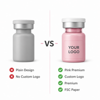   Boîte d'emballage écologique rose pour compléments alimentaires féminins avec logo personnalisé, boîte de capsules nutritionnelles de qualité supérieure pour vitamines et protéines pour femmes