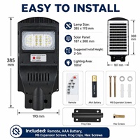 Lámpara Solar de Calle con Sensor de Radar ABS de 100W 9W, Venta al por Mayor de Fábrica, para Iluminación Exterior de Calles, Jardines, Portones y Patios