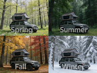 Tente de toit rigide en polyester Triangle 4x4 avec ouverture automatique, imperméable, quatre saisons, pour camping en plein air, voiture
