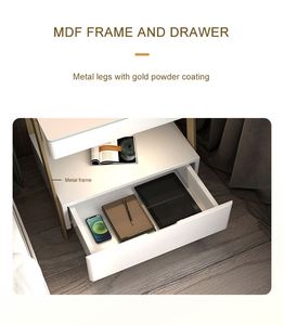 <span class=keywords><strong>Table</strong></span> de chevet intelligente moderne avec nouveau design Meubles de maison avec port de charge sans fil USB Type C Lit Chambre Petite <span class=keywords><strong>table</strong></span> d'appoint - Product Image 4
