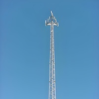 Menara Pengukur Angin Baja Tubular Berkinerja Tinggi Kehua Q235 Q345 Q420 Penyangga Anemometer 10m-200m