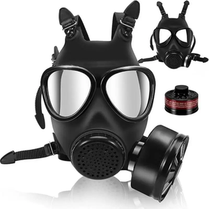 Máscara de Gas de Silicona de Cara Completa Reutilizable, Respirador Industrial Reutilizable con Filtro CE CBRN, Certificado Anti-Tóxico, Nuclear y de Humo, de 3 Capas - Product Image 3