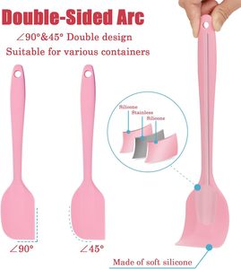Espátulas de Silicona Suave de 8 Pulgadas, Diseño de una Pieza, Resistentes al Calor, Antiadherentes, Ecológicas, Multicolores, para Raspar Pasteles y Cocinar - Product Image 2