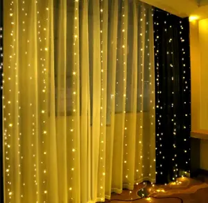 Decorative Lamp, 3m*1m 3m*2m 3m*3m LED Curtain Light with Remote Controller, Coopery Wire or Nylon Wire with Hook