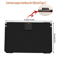 Chargeur solaire monocristallin pliable 40W |   Batterie externe portable USB pour ordinateur portable et téléphone