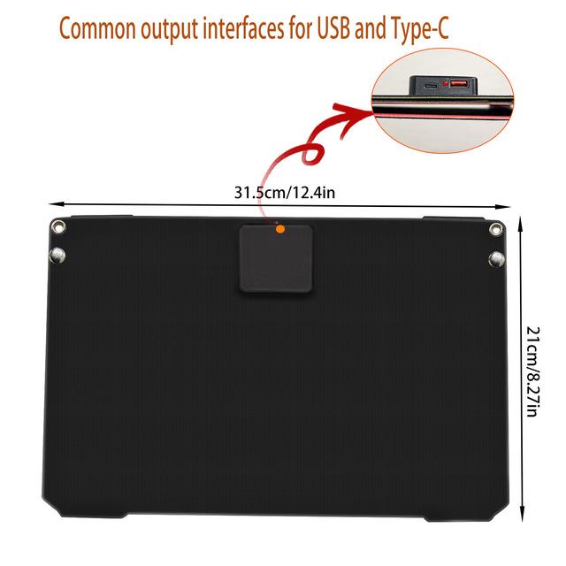 40W Monocrystalline Foldable Solar Charger | Portable USB Laptop & Phone Bank