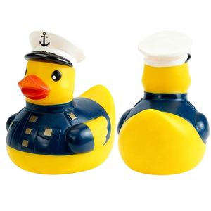 Jouets de bain et de douche pour enfants en gros, mignons petits canards jaunes sur le thème de la police pour jouer dans l'eau - Product Image 4
