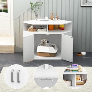 Jaula para gatos, armario de esquina, aparador de almacenamiento para el hogar, habitación sencilla para gatos, guarida interior - Product Image 3
