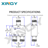 Répartiteur de puissance RF XINQY N femelle 2/4/16 voies en cuivre pour systèmes de communication sans fil, pièces télécom 1600 MHz à 6000 MHz