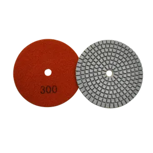 Reçine cilalı pedleri aşındırıcı esnek disk granit karo için 400 Grit elmas kuru parlatma pedleri