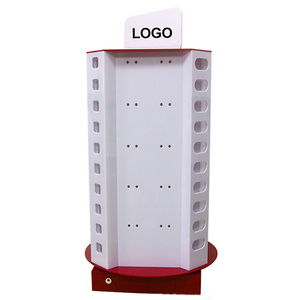 Customized Multi-layer Hook Display Rack Mobile Phone Accessories Display Cabinet Acrylic Floor Display Stand
