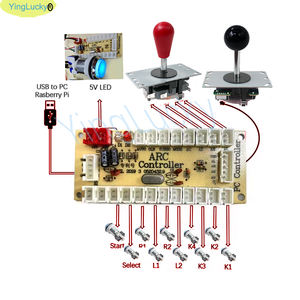 Kit Fai-da-Te per Gioco Arcade a <span class=keywords><strong>2</strong></span> Giocatori con Joystick Classico a 8 Direzioni e Pulsanti LED Argento - Product Image 5