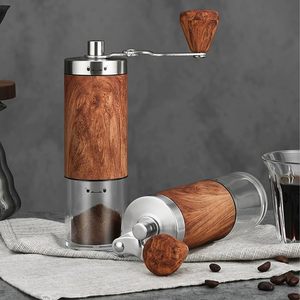 Portable Stainless Steel Manual Coffee Grinder with Marble Patterned Grain Hand Crank <strong>Floding</strong> Design - Product Image 5